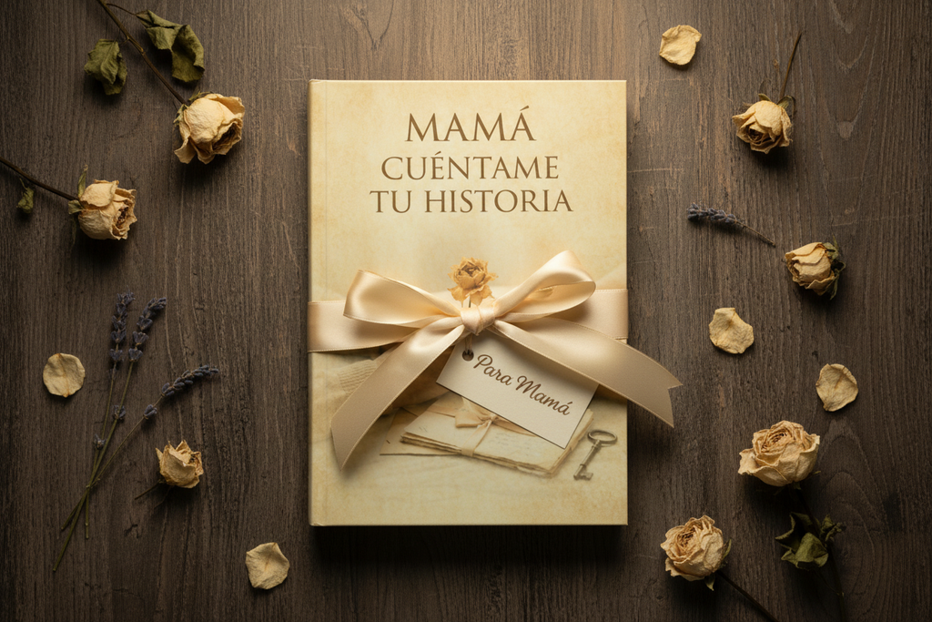 Presentación como regalo con lazo y flores